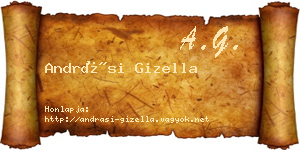 Andrási Gizella névjegykártya